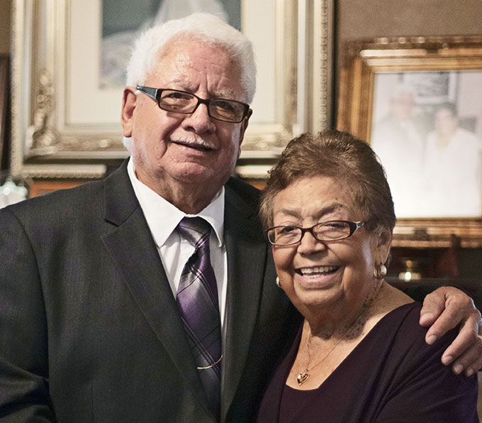 Raymond and Lupe Zuniga will celebrate their 61st wedding anniversary during the Diocesan Silver and Gold Anniversary Mass on Sept. 6. (JENNA TETER/The Texas Catholic)