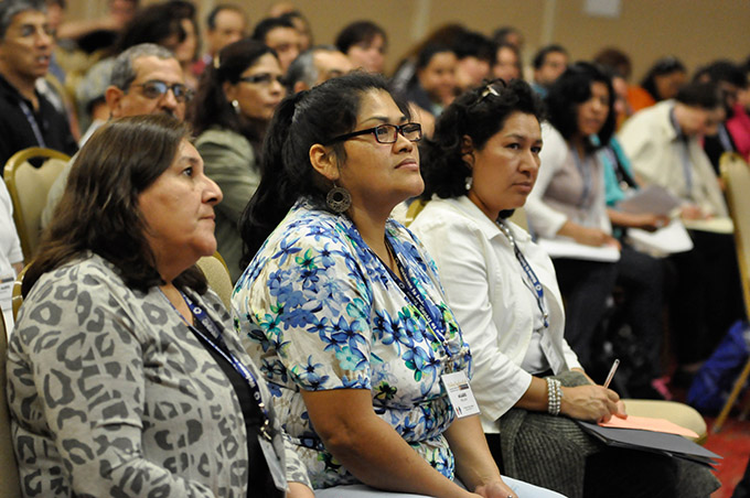 An audience listens to a presenter during the 2014 University of Dallas Ministry Conference in Irving. (JENNA TETER/The Texas Catholic)