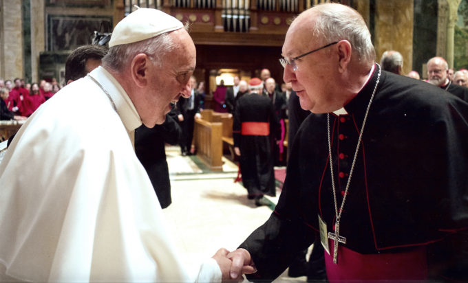 Pope Francis with Bishop Kevin J. Farrell 