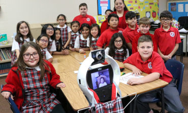 Robot allows student to remain in classroom from home
