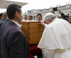 At funeral, Pope Francis remembers Benedict's 'wisdom, tenderness, devotion'